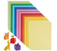 Papel de origami 180 hojas, 20 colores brillantes A4 80 gsm Papel plegable colorido de doble cara para proyectos de manualidades escolares DIY Niños Adultos
