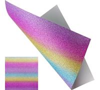Papel de Origami colores del arcoíris Paper plegable Brillantes 50 Hojas 15x15cm 120~250 g/m² plegado cuadrado de una sola cara Papel de Papiroflexia para Proyectos de Arte, Manualidades y Decoración
