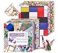 Papel de origami de 6 x 6 pulgadas, 50 hojas, obra maestra vintage y arte impresionista, neoplasticismo Mondrian y Matisse, fauvismo, papel plegable de doble cara para adultos, niños, ideal para