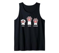 Papel de papel de rock de perro gracioso PAW Camiseta sin Mangas