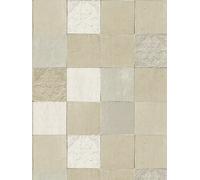 Papel De Pared De Azulejos Mosaico Oriental - Crema, Gris