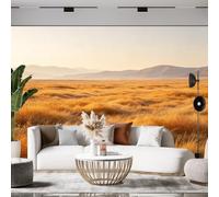 Papel De Pared Mural De Papel Pintado De Pradera Dorada Para Sala De Estar 350 × 245 Cm Papel Pintado Fotográfico De Paisaje De Pradera Mural De Pared De Campo No Tejido Para Dormitorio Decoració