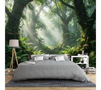 Papel De Pared Mural De Pared De Selva Tropical De 250 × 175 Cm Mural Panorámico 3D De Bosque No Tejido Para Dormitorio Y Sala De Estar Gran Decoración De Pared Con Paisaje Natural De La Jungla P