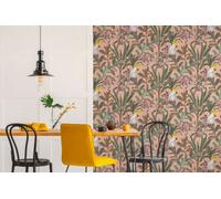 A.S. Création Papel pintado no tejido, diseño de selva, color rosa, verde y violeta, 397481 - 10,05 m x 0,53 m - Papel pintado con aspecto de selva para salón - Fabricado en Alemania