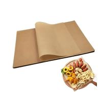 Papel de pergamino no blanqueado, papel de pergamino precortado para freír con aire de alta calidad, papel de pergamino desigual para sartenes de media chapa