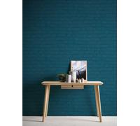 Papel De Piedra Pared En Aspecto De Ladrillo - Azul