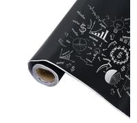 Papel de pizarra negro despegable y adhesivo - Calcomanías de pared de papel para tiza - Calcomanía borrable con tiza para aulas de oficina, dibujo