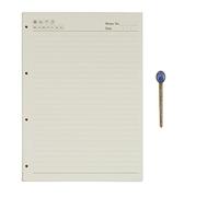 Papel de recambio A4 con 4 agujeros perforados para cuaderno de hojas sueltas A4, diario de viaje, agenda personal, carpeta, 80 hojas/160 páginas, papel rayado