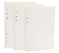 Papel de recambio A5, A5 [180 hojas/360 páginas], 6 agujeros, hojas sueltas, papel de recarga para Filofax A5, carpeta de anillas, notas, bocetos, insertos (en blanco)