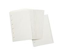 Papel de recambio A5 en blanco, 6 agujeros, papel de hojas sueltas A5, papel de recambio forrado para planificador Filofax, organizador de carpetas, 60 hojas