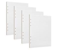 Papel de Recambio A5 Hojas de Recambio Papel de línea horizontal A5 con 6 Anillas para Agenda Filofax Bullet 180 Hojas/360 Páginas