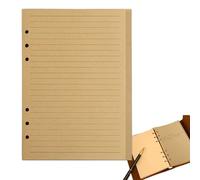 Papel de recambio A5, inserciones de carpeta A5 rayadas, inserciones de planificador de 6 anillas, recambio de cuaderno de papel vintage, carpeta de 80 hojas y 160 páginas para diario viajero