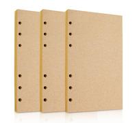 Papel de Recambio A5 Papel Kraft 3 Paquetes de Hojas de papel A5 Hojas de Repuesto Hojas de Papel de Estraza Recargable Hojas Sueltas Cuaderno Diario Scribble