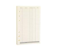 Papel de Recambio para Planificador A6, para Filofax/Cuadernos de Anillos de 6 Anillos, 45 hojas/90 páginas, calidad 100 Gsm, Harphia (A6 9,5 x 17,2 cm, Finanzas)