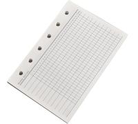 Papel de recambio para planificador A7, 40 hojas, papel cuadriculado de 6 anillas, organizador diario, semanal, mensual con seguimiento de gastos