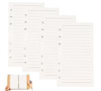 Papel de recarga A6, 4 paquetes 45 hojas de papel de carpeta A6, hoja suelta de 6 hoyos, insertos de planificador de escritura suave para proyectos de diy de diario de cuaderno de diario