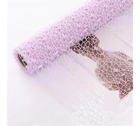 Papel de regalo 1 Roll, Flower Decoration Jacquard Net Round Heart Bouquet Packaging Diy Material Bag Papel regalo cumpleaños(02-lilac purple)
