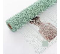 Papel de regalo 1 Roll, Flower Decoration Jacquard Net Round Heart Bouquet Packaging Diy Material Bag Papel regalo cumpleaños(08-matcha green)