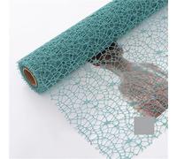 Papel de regalo 1 Roll, Flower Decoration Jacquard Net Round Heart Bouquet Packaging Diy Material Bag Papel regalo cumpleaños(10-green)