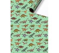 Papel de regalo, 1 rollo, 70 x 200 cm, diseño de dinosaurios