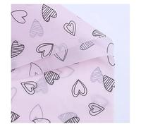 Papel de regalo 10 sheets Tissue Paper Wrapping Love DIY Craft Flowers Box Packing Wedding Party Home Decoration Supplies 50cm*70cm Papel regalo cumpleaños(Black-New-love-Pink)