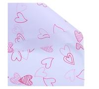 Papel de regalo 10 sheets Tissue Paper Wrapping Love DIY Craft Flowers Box Packing Wedding Party Home Decoration Supplies 50cm*70cm Papel regalo cumpleaños(Red-New-love-White)