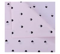 Papel de regalo 10 sheets Tissue Paper Wrapping Love DIY Craft Flowers Box Packing Wedding Party Home Decoration Supplies 50cm*70cm Papel regalo cumpleaños(Balck-love-Pink)