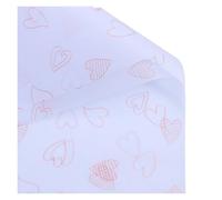 Papel de regalo 10 sheets Tissue Paper Wrapping Love DIY Craft Flowers Box Packing Wedding Party Home Decoration Supplies 50cm*70cm Papel regalo cumpleaños(Rose-New-love-White)
