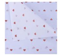 Papel de regalo 10 sheets Tissue Paper Wrapping Love DIY Craft Flowers Box Packing Wedding Party Home Decoration Supplies 50cm*70cm Papel regalo cumpleaños(Rose gold-love-White)