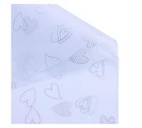 Papel de regalo 10 sheets Tissue Paper Wrapping Love DIY Craft Flowers Box Packing Wedding Party Home Decoration Supplies 50cm*70cm Papel regalo cumpleaños(Silve-New-love-White)