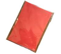 Papel de regalo 100sheet/bag A5 Wrapping Papers Retro Multicolor Print Tissue Paper Floral Packaging Material Papel regalo cumpleaños(Solid Red)