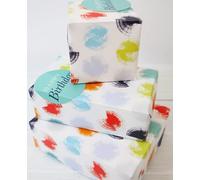 Papel de regalo 12371A "Male Spot" paquete de papel de regalo con 2 hojas y 2 etiquetas, sin plástico y totalmente reciclable, multicolor