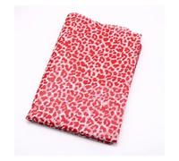 Papel de Regalo 15 Sheets/lot 50 * 70 Cm Gift Wrapping Paper DIY Handmade Craft Star Love Dot Pattern Tissue Floral Packaging Material(Leopard-Red)
