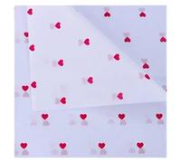 Papel de Regalo 15 Sheets/lot 50 * 70 Cm Gift Wrapping Paper DIY Handmade Craft Star Love Dot Pattern Tissue Floral Packaging Material(Red-love-White)