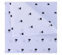 Papel de Regalo 15 Sheets/lot 50 * 70 Cm Gift Wrapping Paper DIY Handmade Craft Star Love Dot Pattern Tissue Floral Packaging Material(Black-love-White)