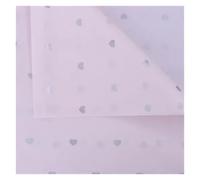 Papel de Regalo 15 Sheets/lot 50 * 70 Cm Gift Wrapping Paper DIY Handmade Craft Star Love Dot Pattern Tissue Floral Packaging Material(Silver-love-Pink)