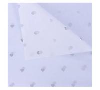 Papel de Regalo 15 Sheets/lot 50 * 70 Cm Gift Wrapping Paper DIY Handmade Craft Star Love Dot Pattern Tissue Floral Packaging Material(Silver-love-White)