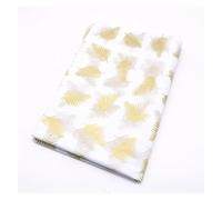 Papel de Regalo 15 Sheets/lot 50 * 70 Cm Gift Wrapping Paper DIY Handmade Craft Star Love Dot Pattern Tissue Floral Packaging Material(Leaves-Gold)