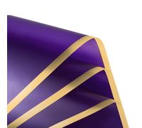 Papel de regalo 20 Sheets Flower Wrapping Paper With Golden Edges, Waterproof Bouquet Packaging Craft Roll Papel regalo cumpleaños(16-Deep-purple-20psc)
