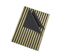 Papel de regalo 20sheets/Bag 50 * 35cm Tissue Paper Black Gold Star Printed DIY Craft Flowers Packing Wedding Party Home Decoration Supplies Papel regalo cumpleaños(Black-Gold Line)