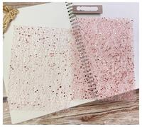 Papel de Regalo 25Pcs Color Glitter Sequin Lace Gauze Art Paper Scrapbooking Decorate DIY Junk Journal Planner Collage Background Material(Rose Gold)