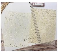 Papel de Regalo 25Pcs Color Glitter Sequin Lace Gauze Art Paper Scrapbooking Decorate DIY Junk Journal Planner Collage Background Material(Light Gold)