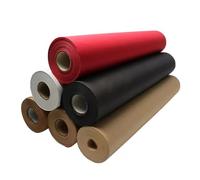 Papel de regalo 3 rollos de papel kraft marrón de 30 cm, ideal para envolver regalos, embalaje, arte en movimiento, manualidades, envío, revestimiento de suelo, pared, material 100% reciclado (negro