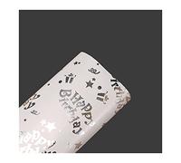 Papel de Regalo 4 unids Feliz cumpleaños Estampado de Regalo Papel Regalo Regalo Nuevo año cumpleaños Negro Oro Estilo de Envolver Papel (Color : N9)