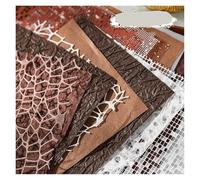 Papel de Regalo 48Pcs Vintage Mixed Special Paper Gauze Scrapbooking Decorate Supplies DIY Junk Journal Planner Collage Background(Coffee)