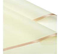 Papel de regalo 5pcs/Pack Flower Wrapping Paper Golden Border Rose Half Transparent Packing Florist Bouquet Material Papel regalo cumpleaños(13)