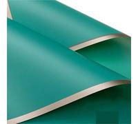 Papel de regalo 5pcs/Pack Flower Wrapping Paper Golden Border Rose Half Transparent Packing Florist Bouquet Material Papel regalo cumpleaños(12)