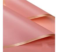 Papel de regalo 5pcs/Pack Flower Wrapping Paper Golden Border Rose Half Transparent Packing Florist Bouquet Material Papel regalo cumpleaños(07)