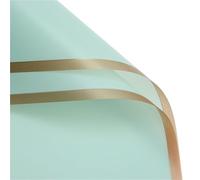 Papel de regalo 5pcs/pack Golden Border Rose Flower Wrapping Paper Style Half Transparent Packing Florist Bouquet Material Papel regalo cumpleaños(Chocolate)