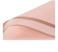 Papel de regalo 5pcs/pack Golden Border Rose Flower Wrapping Paper Style Half Transparent Packing Florist Bouquet Material Papel regalo cumpleaños(Plum)